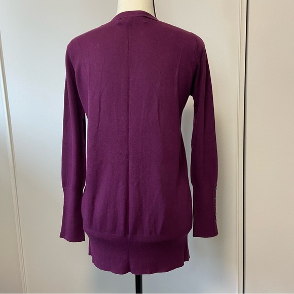 ZARA Sweater Red Merlot Cardigan - Size: M - Picture 3 of 5